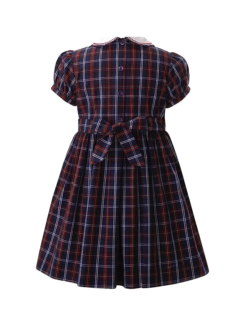Little Girl's & Check Smocked Dress