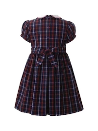 Little Girl's & Check Smocked Dress