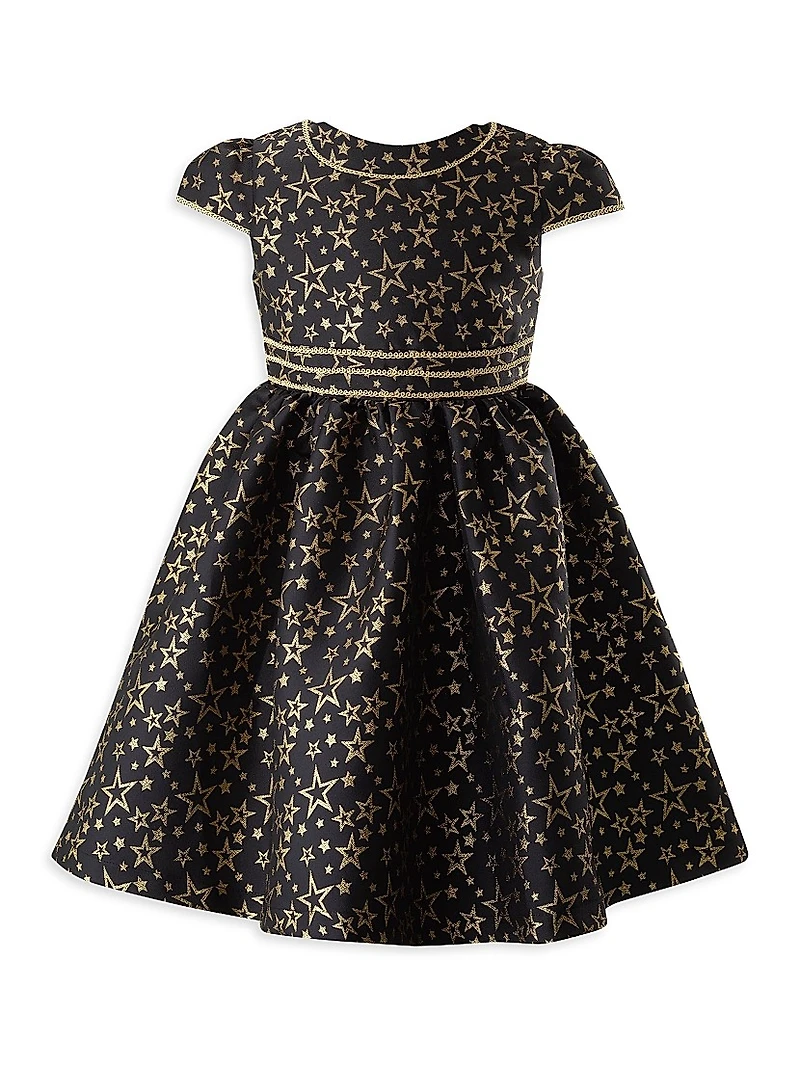 Little Girl's & Star Damask Dress
