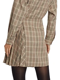 Plaid Wrap Miniskirt