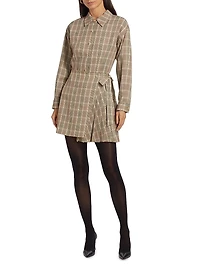 Plaid Wrap Miniskirt