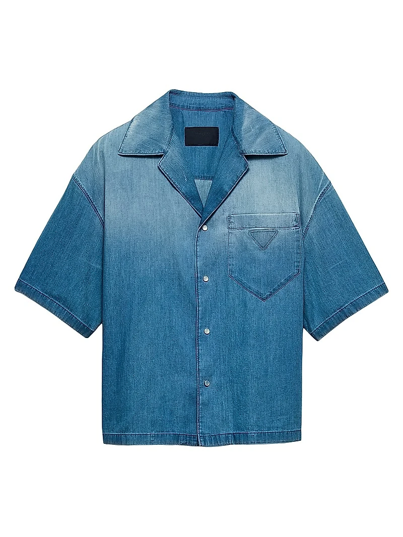 Light Denim Bowling Shirt