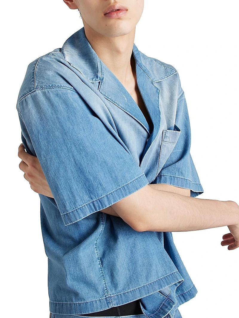 Light Denim Bowling Shirt
