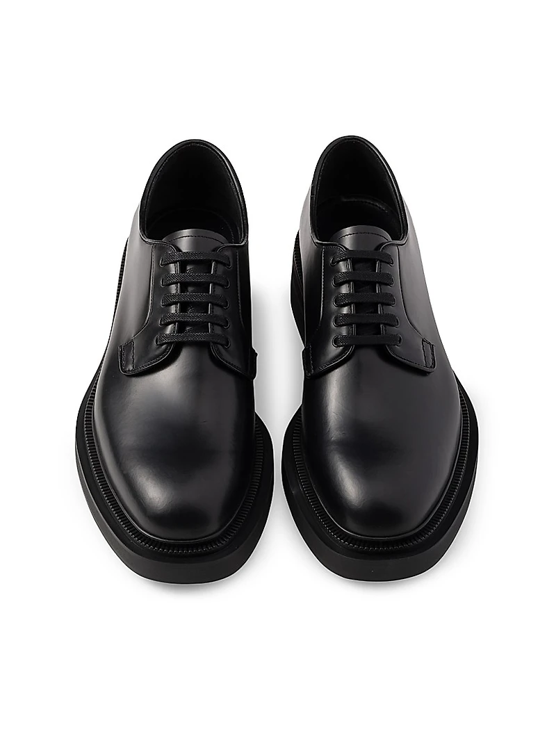 Brushed Leather Derby Shoes