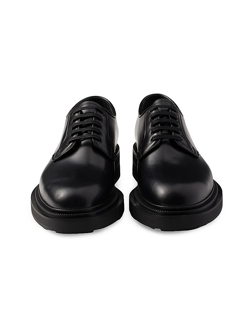 Brushed Leather Derby Shoes