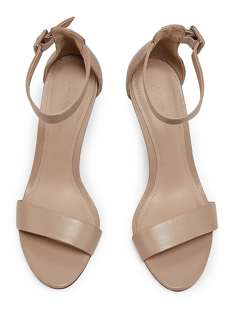 85MM Leather Ankle-Strap Sandals