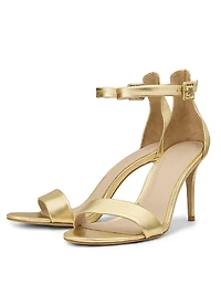 Metallic Leather 87MM High-Heel Sandals