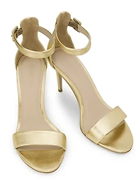 Metallic Leather 87MM High-Heel Sandals