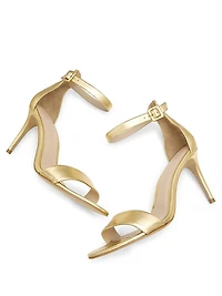 Metallic Leather 87MM High-Heel Sandals