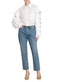 Straight Ankle Mid-Rise Jeans