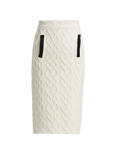Textured Knit Pencil Skirt