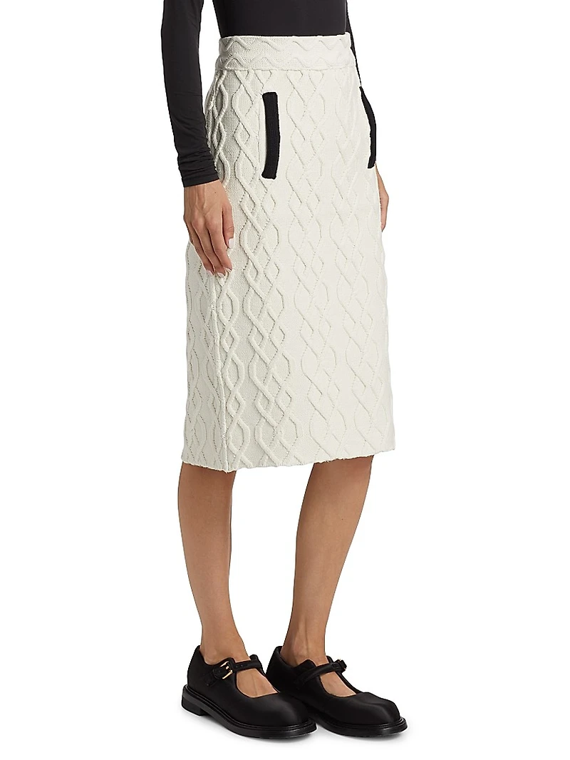 Textured Knit Pencil Skirt