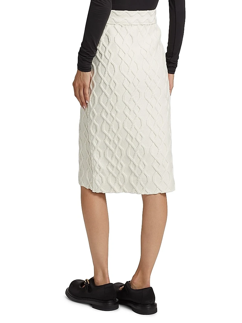 Textured Knit Pencil Skirt