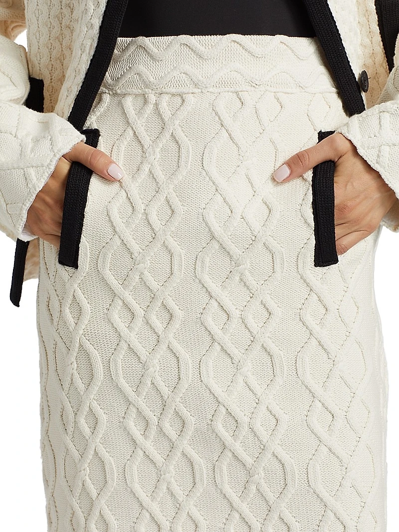 Textured Knit Pencil Skirt