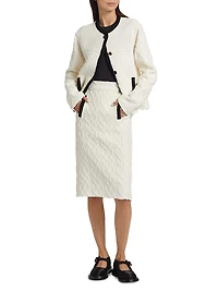 Textured Knit Pencil Skirt