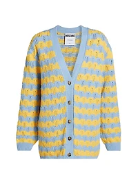 Striped Cotton-Blend Cardigan