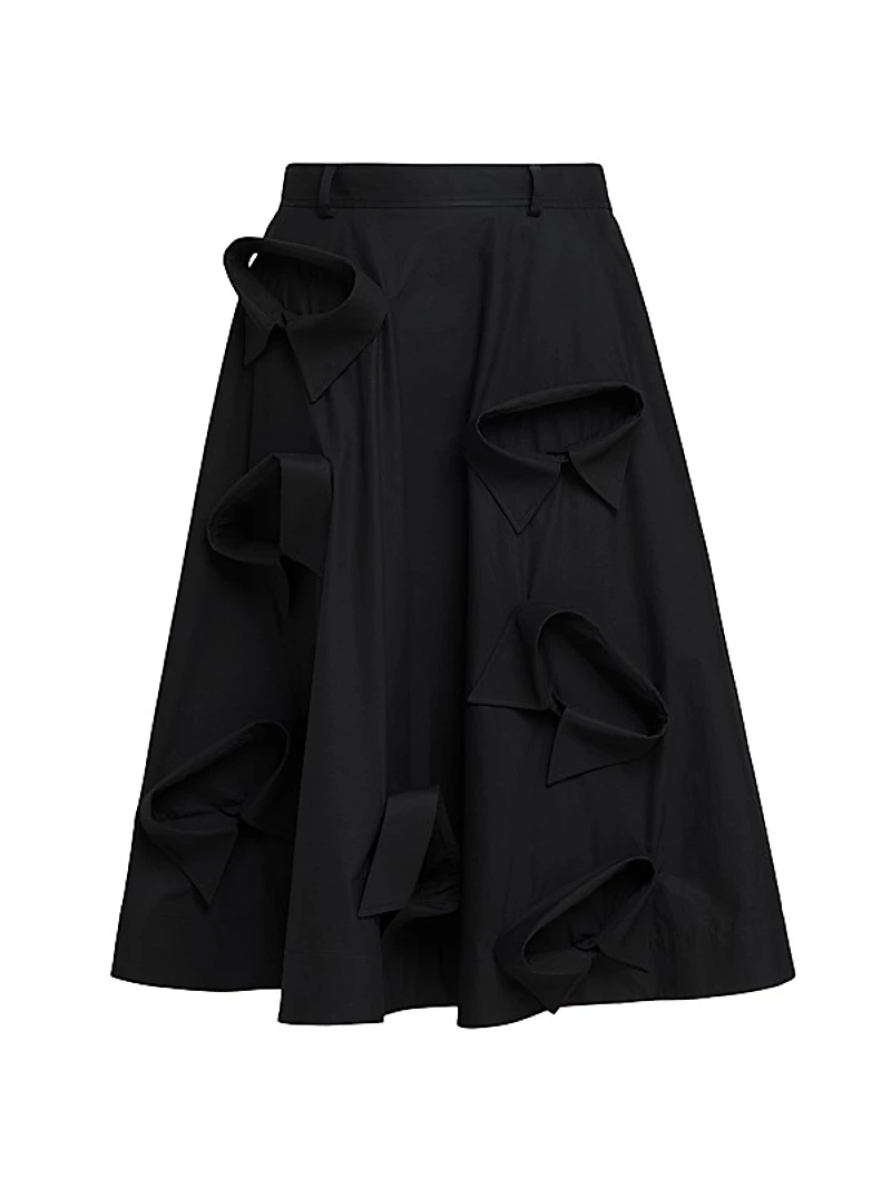 Collared Midi-Skirt