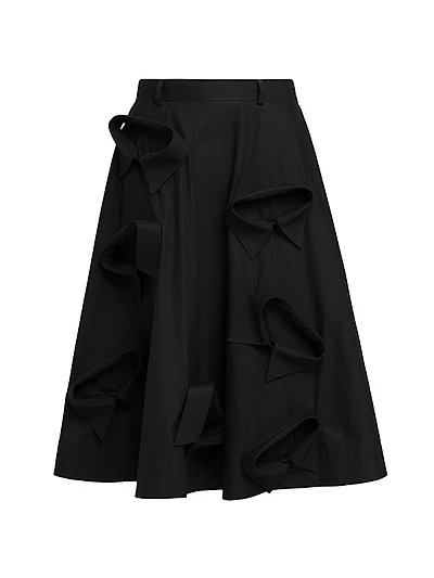 Collared Midi-Skirt