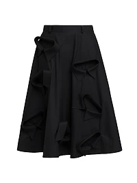 Collared Midi-Skirt