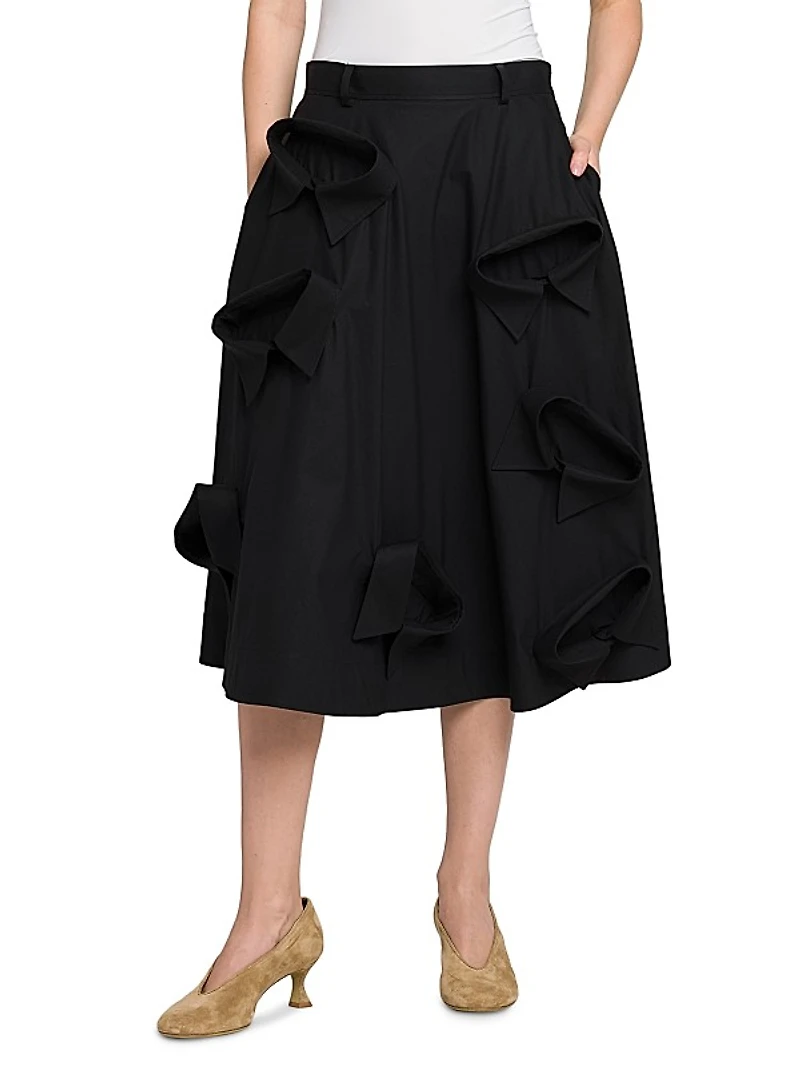 Collared Midi-Skirt