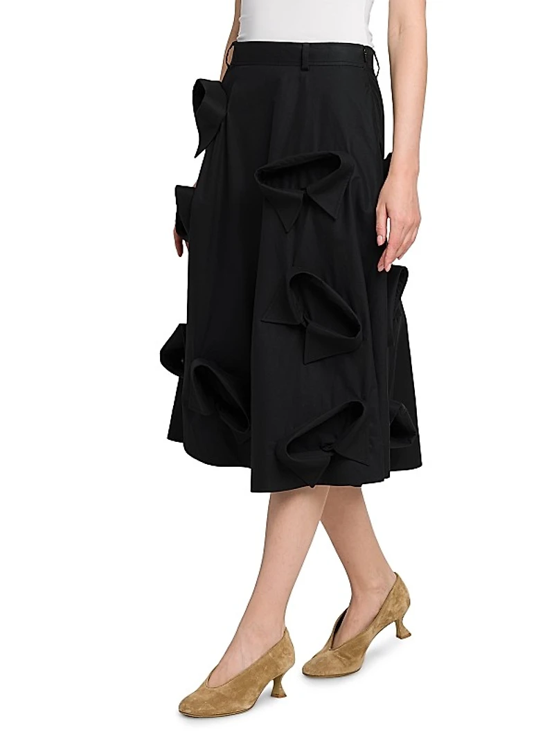 Collared Midi-Skirt