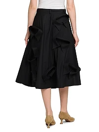 Collared Midi-Skirt