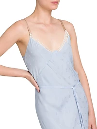 Lace-Trimmed Slip Maxi Dress