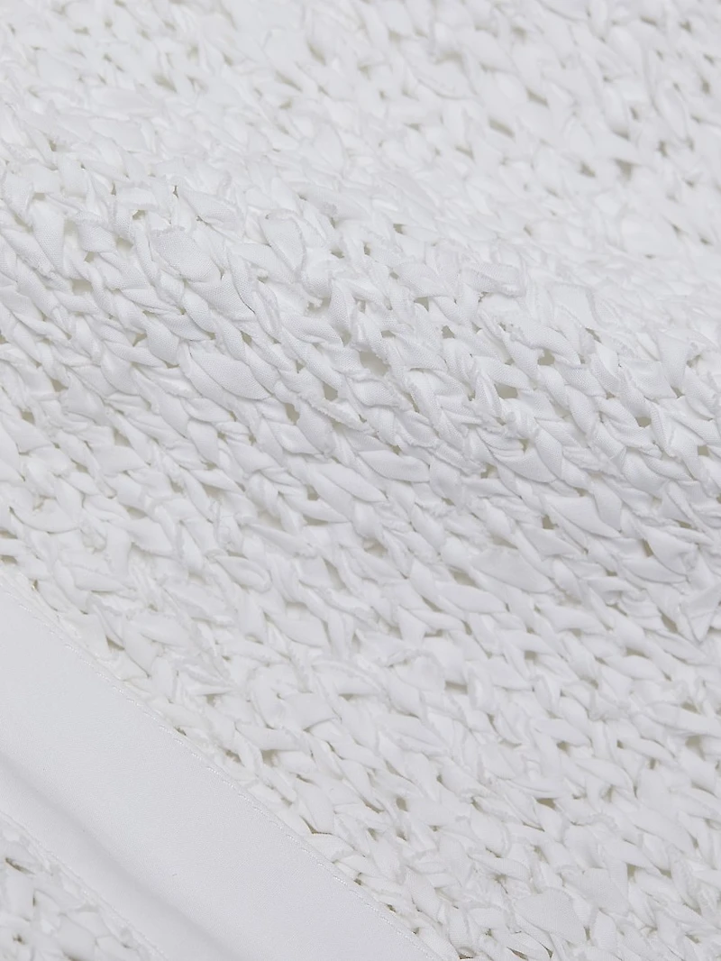 Cotton Poplin Fringe Shirtdress