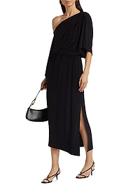 Carlina Asymmetric Midi-Dress
