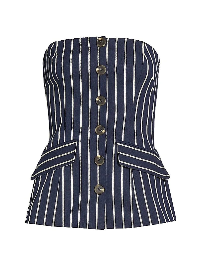 Tiffany Striped Bustier Top