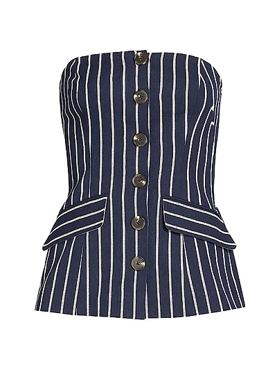 Tiffany Striped Bustier Top