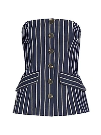 Tiffany Striped Bustier Top