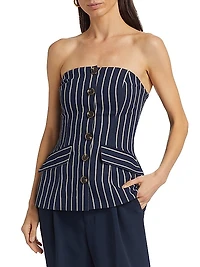 Tiffany Striped Bustier Top