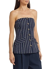 Tiffany Striped Bustier Top