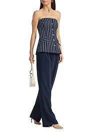 Tiffany Striped Bustier Top