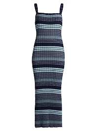 Cheval Striped Cotton-Blend Maxi Dress