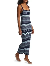 Cheval Striped Cotton-Blend Maxi Dress
