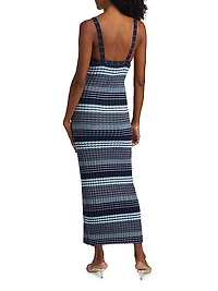 Cheval Striped Cotton-Blend Maxi Dress