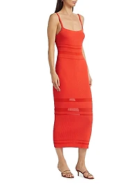 Shiann Rib-Knit Sleeveless Midi-Dress