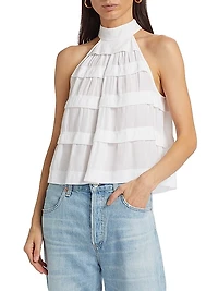 Sherrie Tiered Halterneck Top