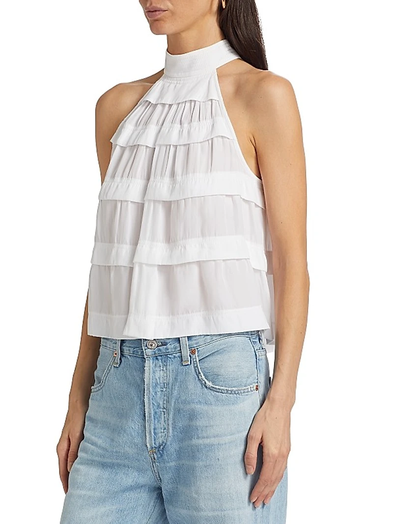 Sherrie Tiered Halterneck Top