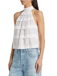 Sherrie Tiered Halterneck Top