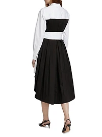 Ariella Fly Away Pleated Shirtdress