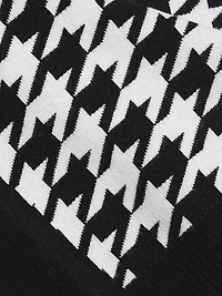 Morgan Houndstooth Turtleneck Sweater