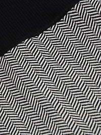 Shelby Herringbone Mock Turtleneck Dress