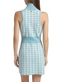 Shelby Herringbone Mock Turtleneck Dress