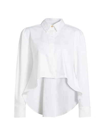Kira Poplin High- Low Fly Away Shirt