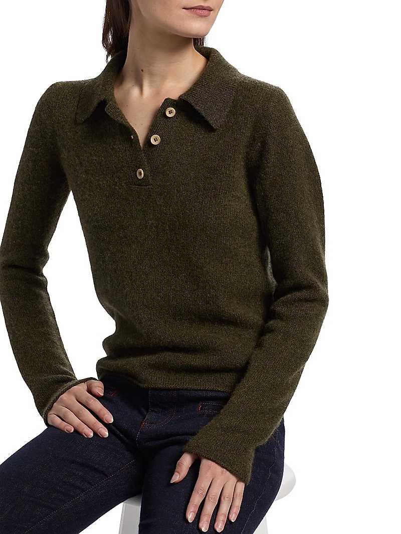 Fitted Cashmere Polo Shirt