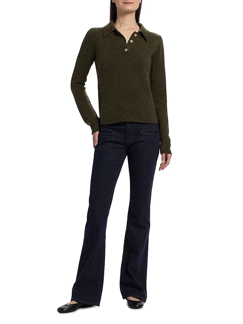Fitted Cashmere Polo Shirt