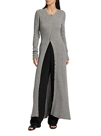 Bungalow Cashmere Rib-Knit Maxi Dress